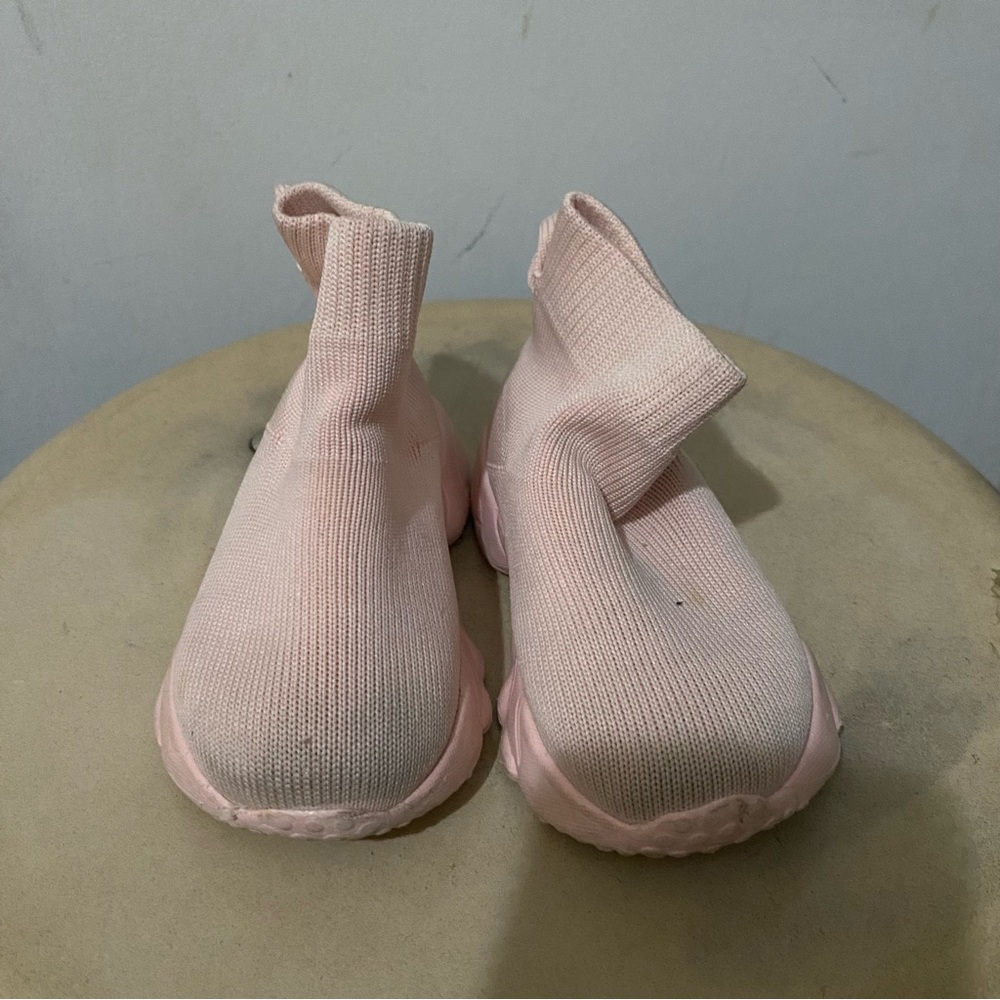 Kids Pink Knit Sock Sneakers